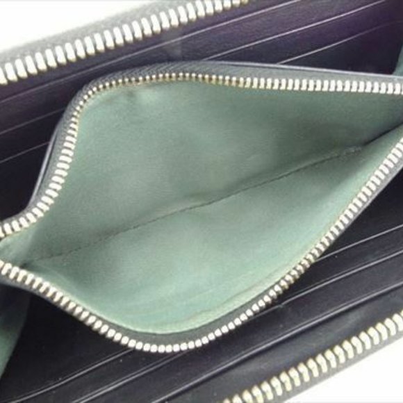 Authentic Bvlgari Wallet Purse Long Wallet Black leather Woman unisex - Picture 6 of 7